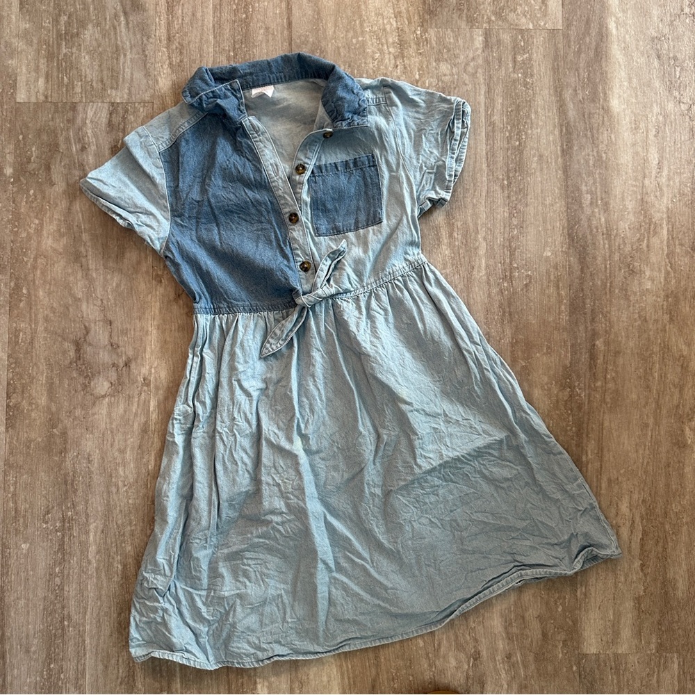 Stylish Blue Denim Kids Dress